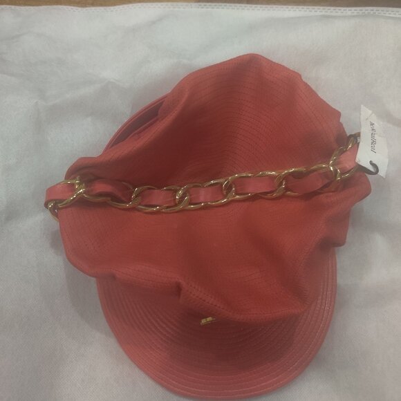CHANEL Leather Biker hat size 57